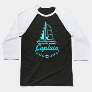 Captain Sailing Ship Sailboat Baseball T-Shirt